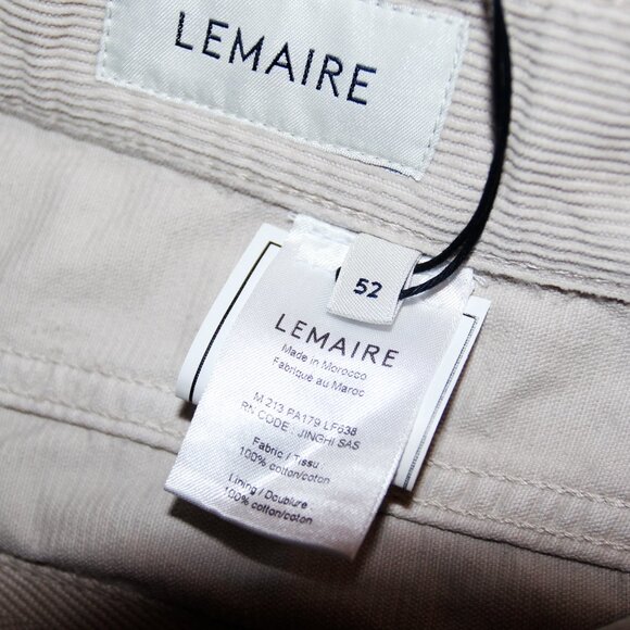 BNWT AW21 LEMAIRE CORDUROY STRAIGHT LEG PANTS 52 - Picture 9 of 11